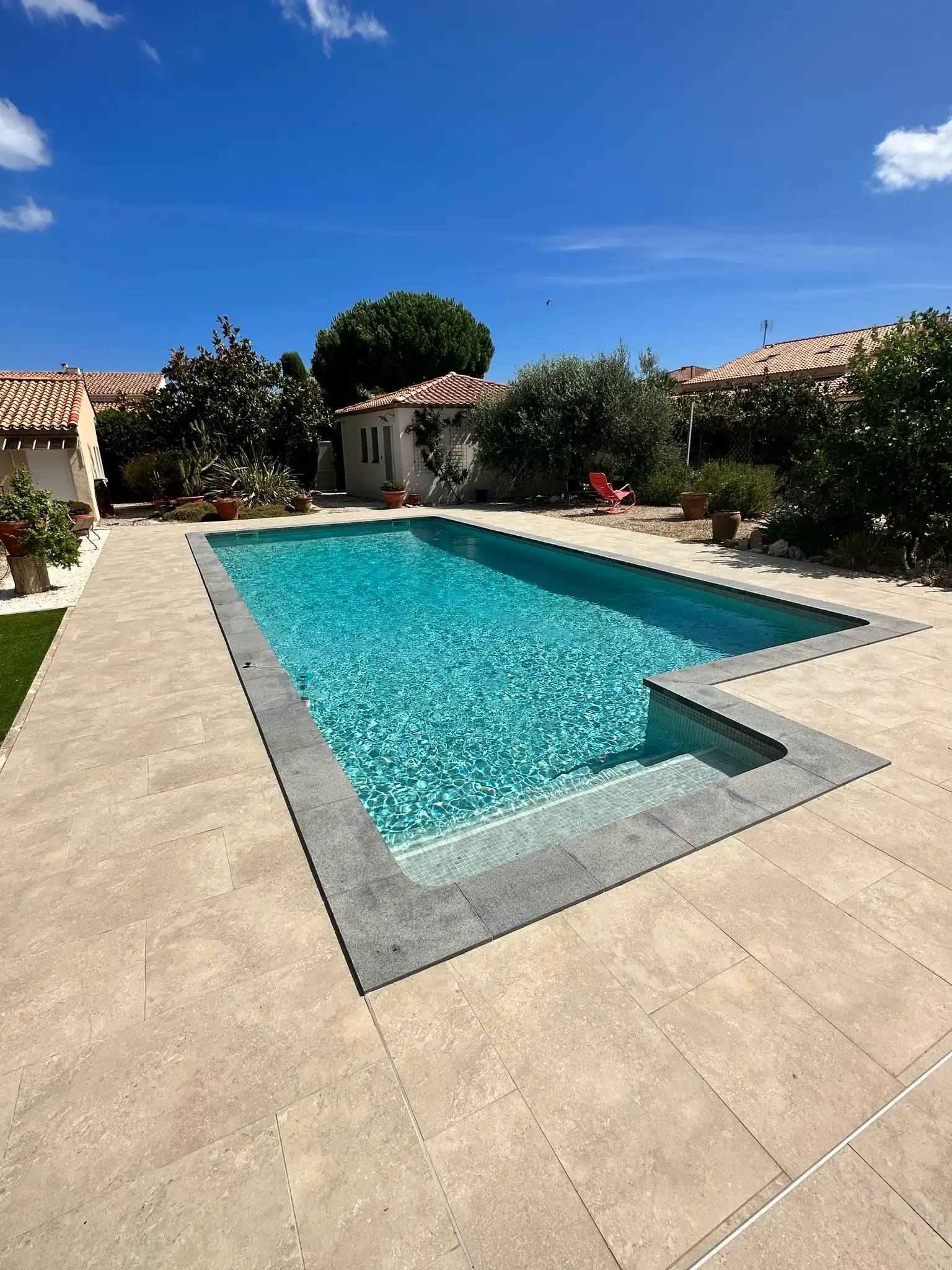 Pose carrelage exterieur piscine